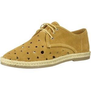 Seychelles Lace-up Espadrille Sneaker 100% Leather Suede Size 9 Neutral Coastal